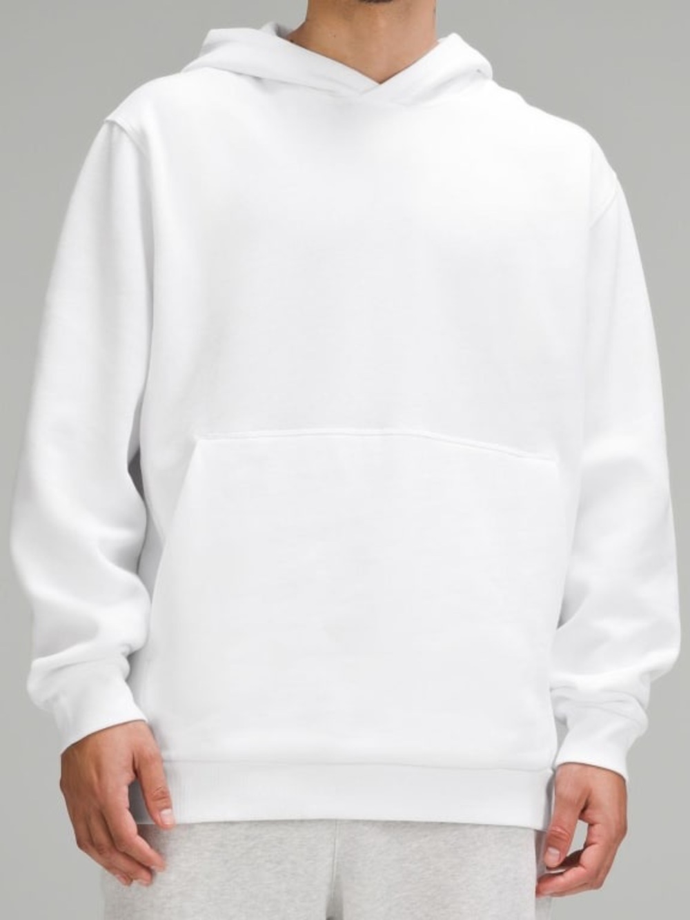 Lululemon Men's Steady State Pullover Hoodie White LM3ERZS Medium